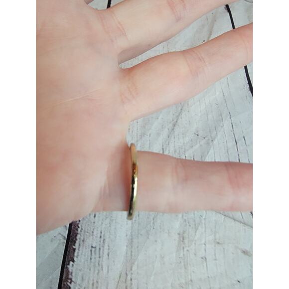 Gold Tone Infinity Gem Stone Ring New Size 6 - Picture 6 of 7